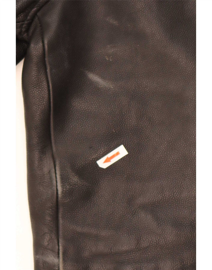 Jachetă de motociclist din piele pentru bărbați de epocă UK 36 Small Black