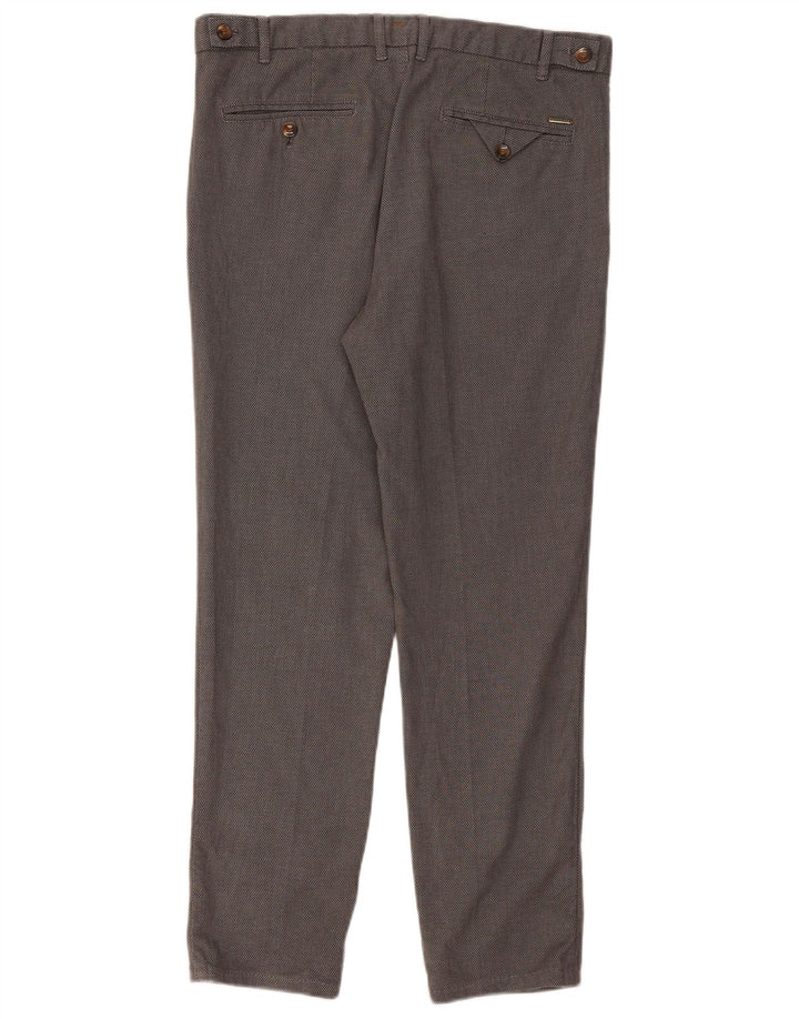 Pantaloni de costum pentru bărbați ZARA slim EU 42 Large W32 L28 Gri Houndstooth