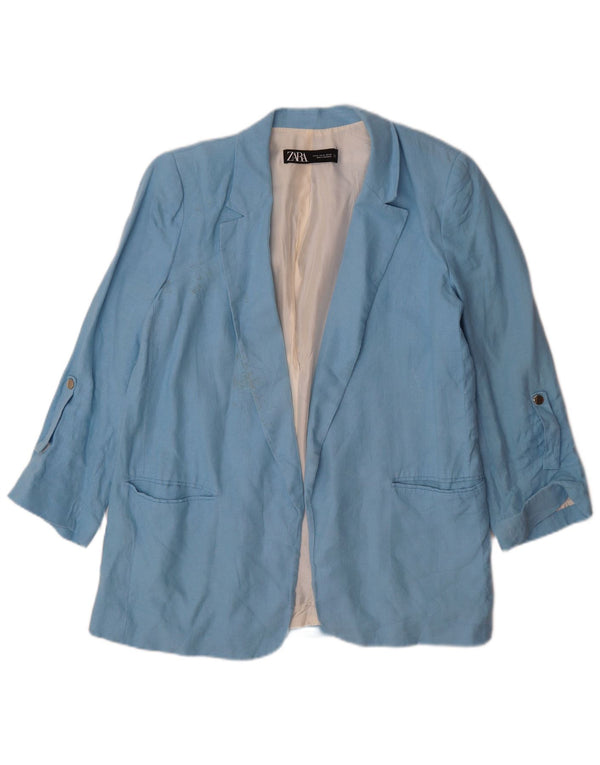 Jachetă Blazer pentru femei Zara UK 18 XL Albastru