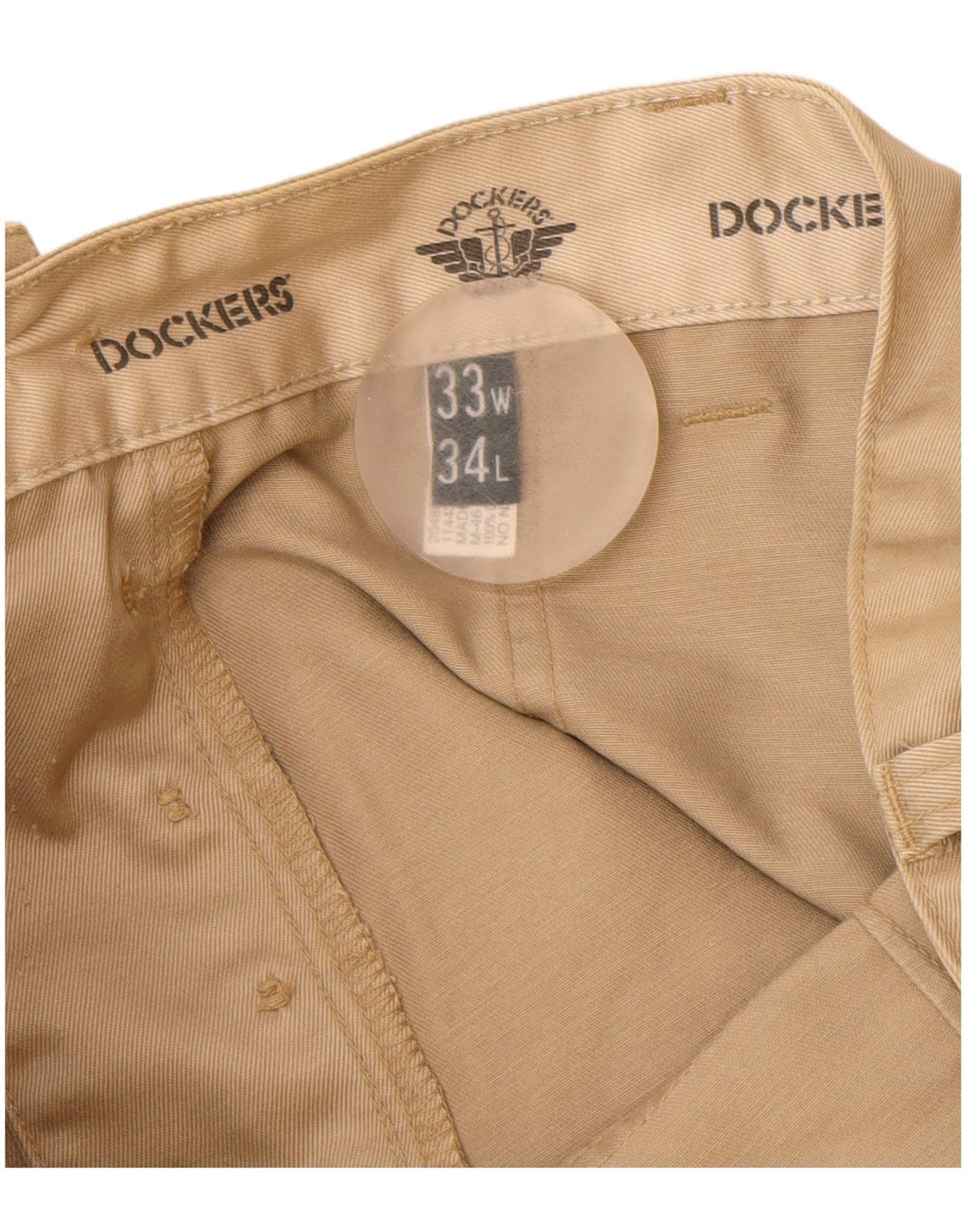 Pantaloni cargo drepti pentru bărbați Dockers L33 L34 bumbac bej