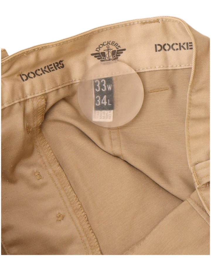 Pantaloni cargo drepti pentru bărbați Dockers L33 L34 bumbac bej