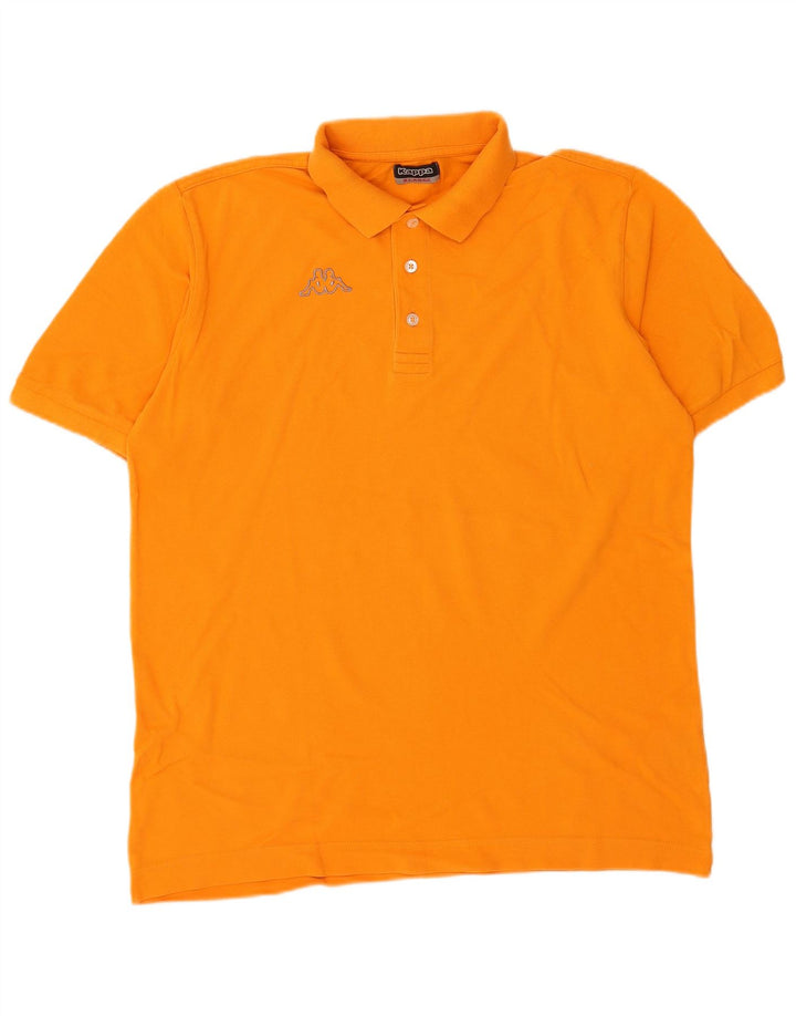Cămașă polo pentru bărbați Kappa XL bumbac portocaliu