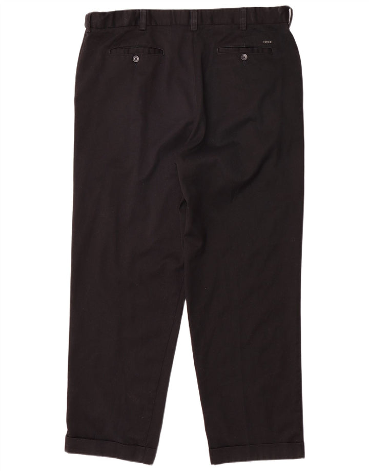 Pantaloni chino pentru bărbați Izod L38 L31, poliester negru