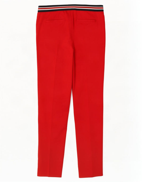 Pantaloni chino slim pentru femei Zara Mediu L28 L27 Bumbac color bloc roșu