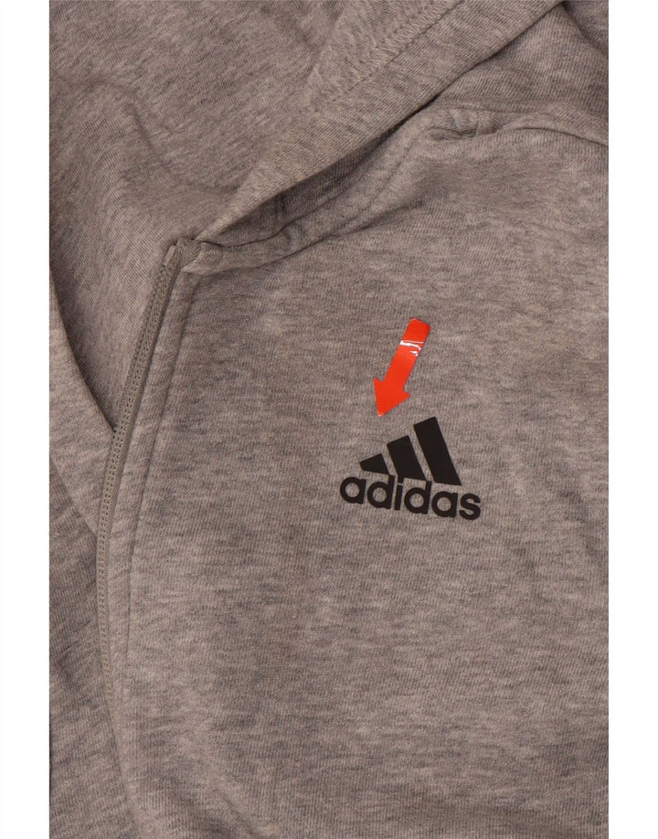 Pulover ADIDAS pentru băieți, cu fermoar, 11-12 ani, gri