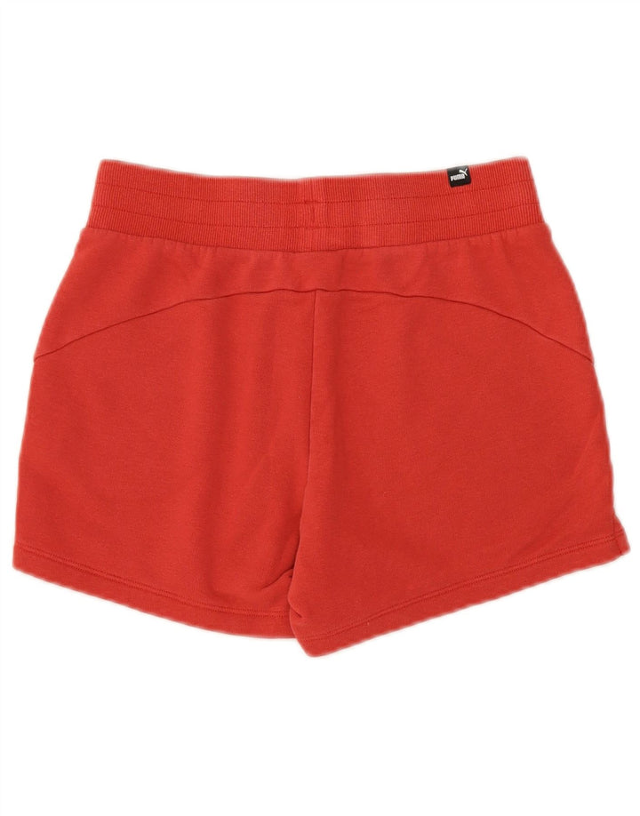 PUMA Womens Sport Shorts UK 10 Small  Red Cotton