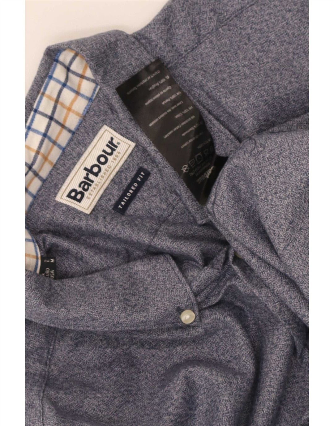 Camasa Barbour Tailored Fit Bumbac albastru mediu