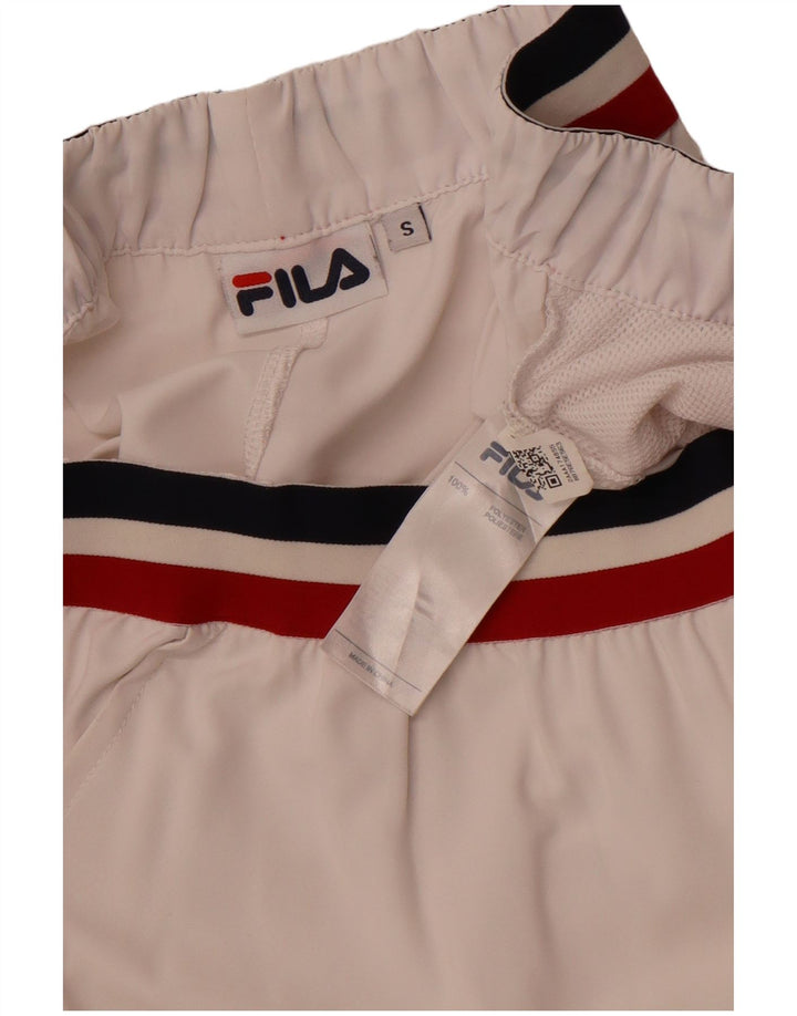 Pantaloni scurti sport FILA pentru bărbați, poliester alb, mic