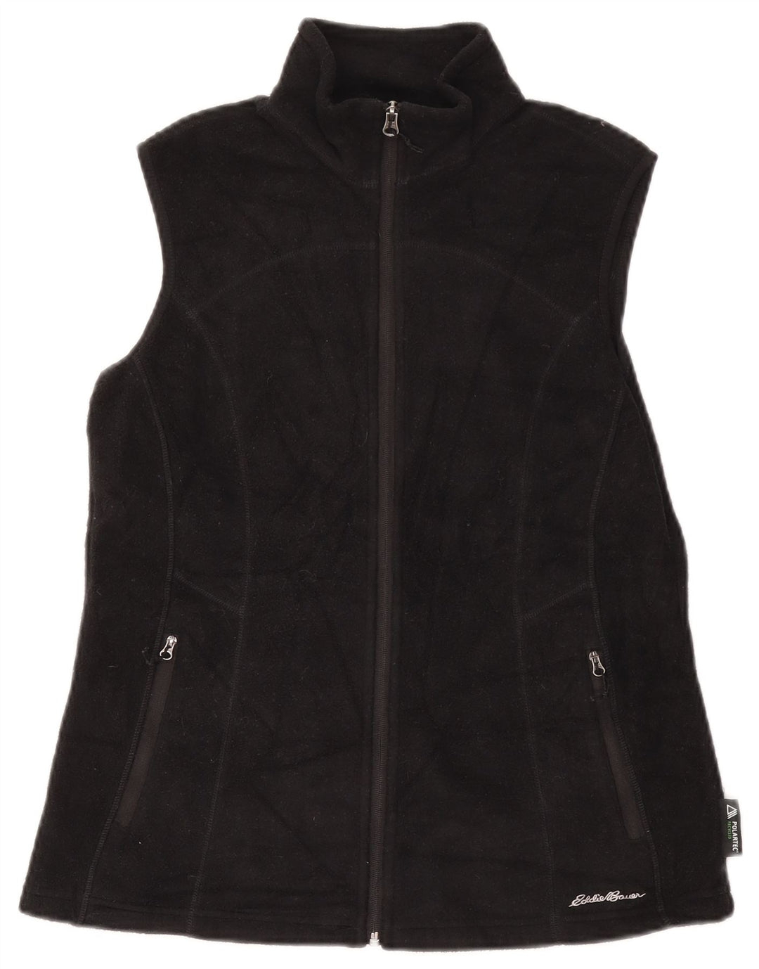 EDDIE BAUER Gilet cu lână pentru femei UK 12 Poliester mediu negru