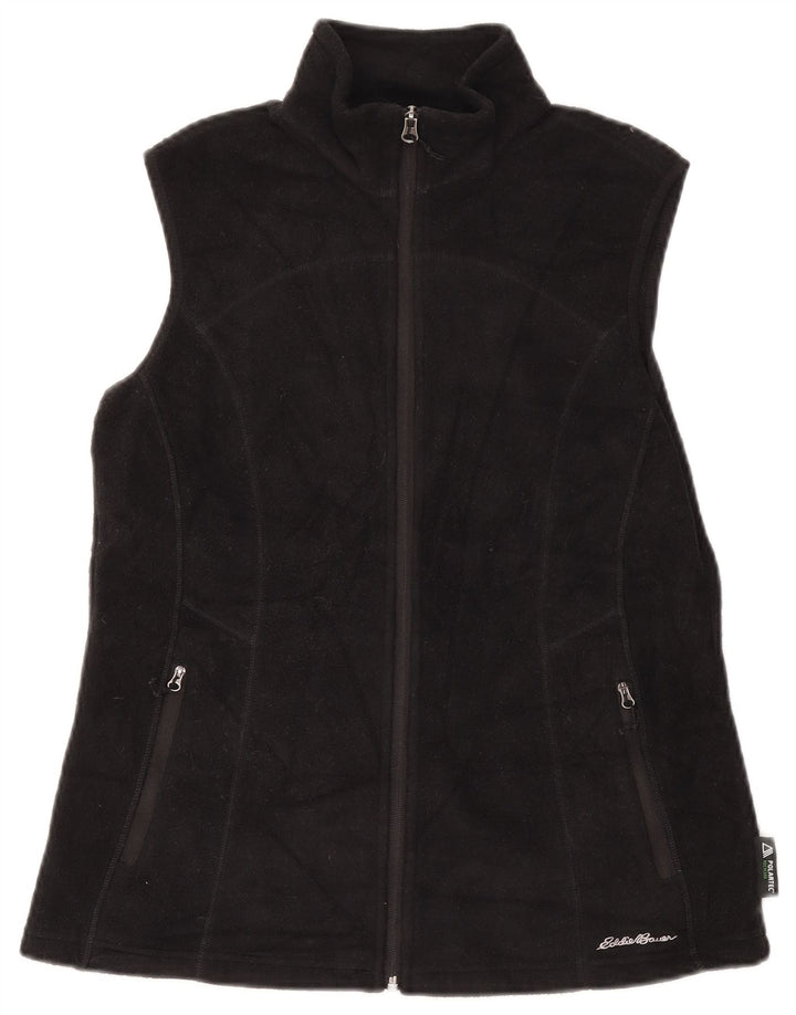 EDDIE BAUER Gilet cu lână pentru femei UK 12 Poliester mediu negru