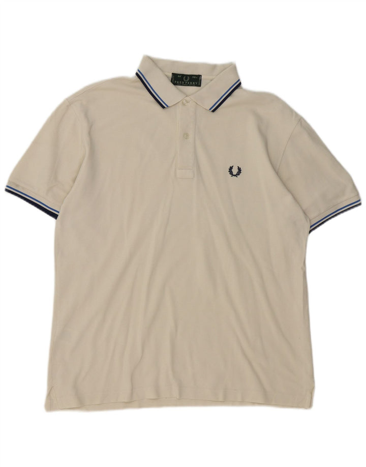 Cămașă polo Fred Perry pentru bărbați, bumbac cu dungi albe medii