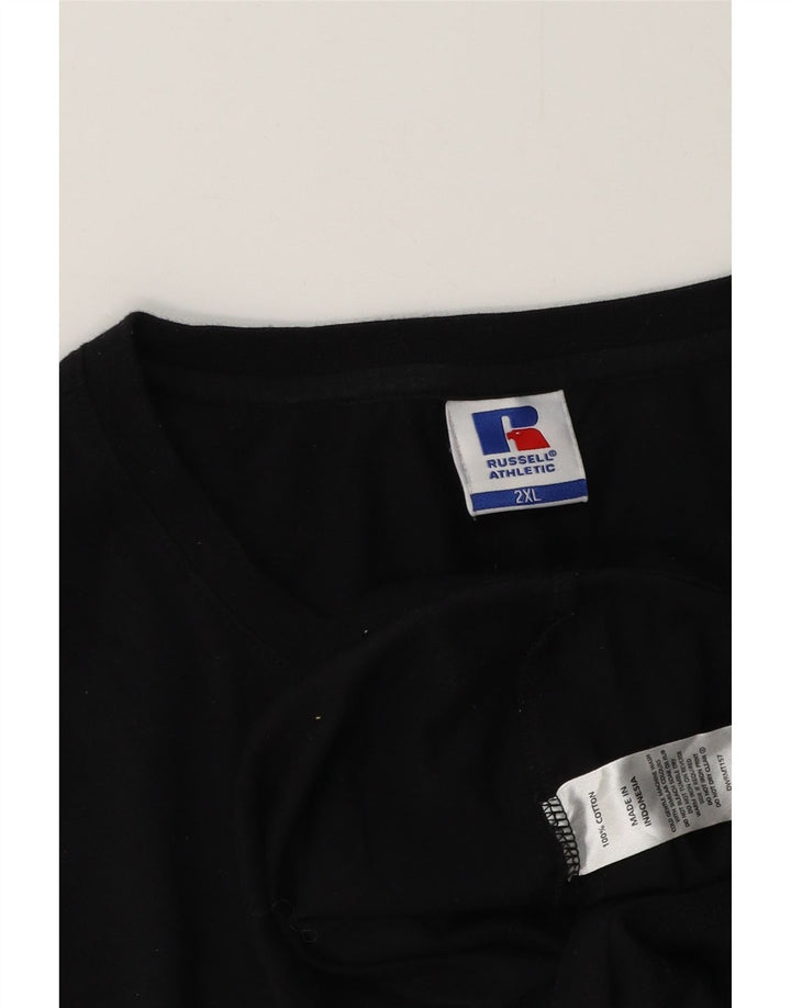RUSSELL ATHLETIC Tricou grafic pentru bărbați Top 2XL bumbac negru