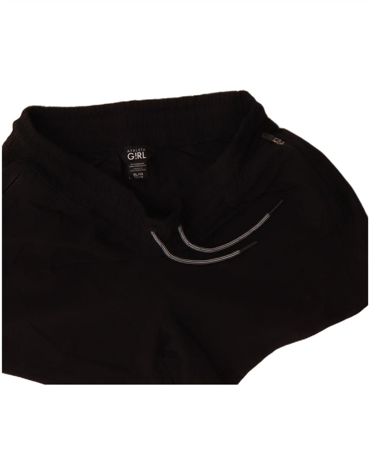 Pantaloni scurti sport fete Athleta 13-14 ani XL poliester negru