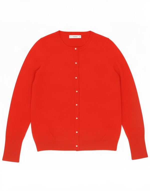 Pulover cardigan pentru femei Zara UK 12, viscoză roșie medie