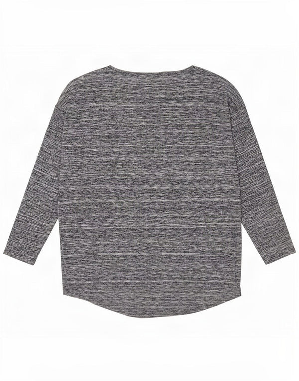 Phase Eight Top pentru femei cu mânecă lungă UK 12 Medium Gri Peteed Viscose