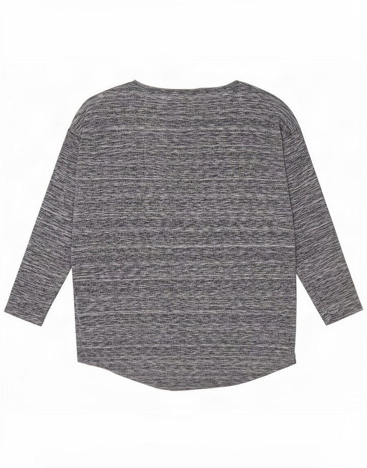 Phase Eight Top pentru femei cu mânecă lungă UK 12 Medium Gri Peteed Viscose