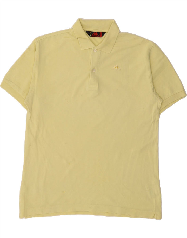 KAPPA Mens Polo Shirt Large Yellow Cotton Vintage Kappa and Second-Hand Kappa from Messina Hembry 