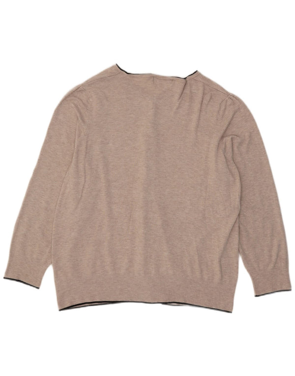 Pulover cardigan pentru femei Marks & Spencer UK 24 4XL Bej Viscoză