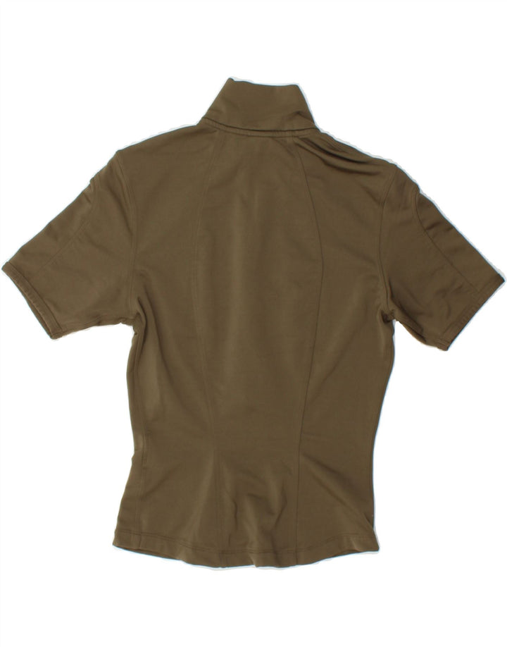 NIKE Womens Short Sleeve Pullover Tracksuit Top US 8/10 Medium Khaki Vintage Nike and Second-Hand Nike from Messina Hembry 