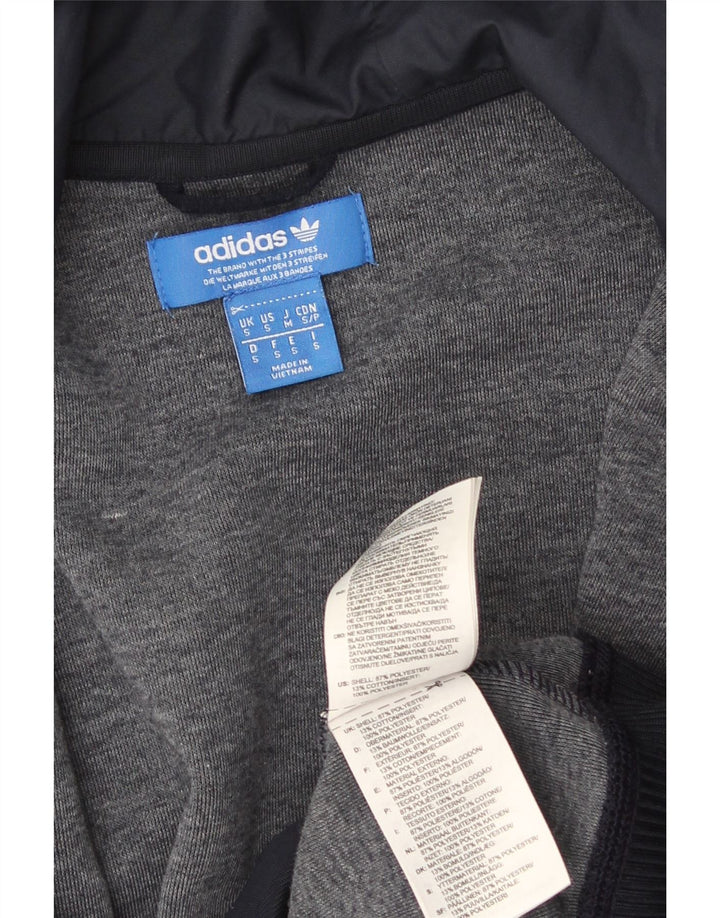 Pulover Adidas pentru bărbați, cu fermoar, poliester, albastru mic