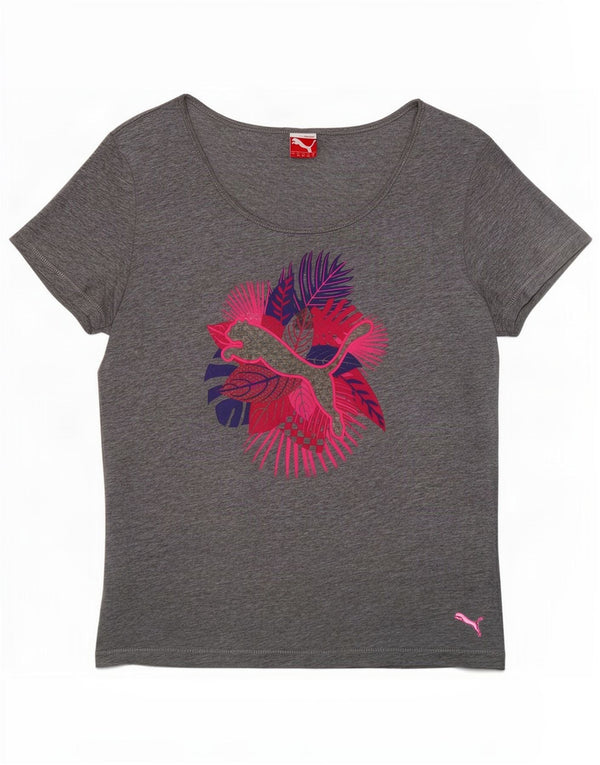 Tricou cu grafic Puma pentru femei Top UK 12 Medium Gri