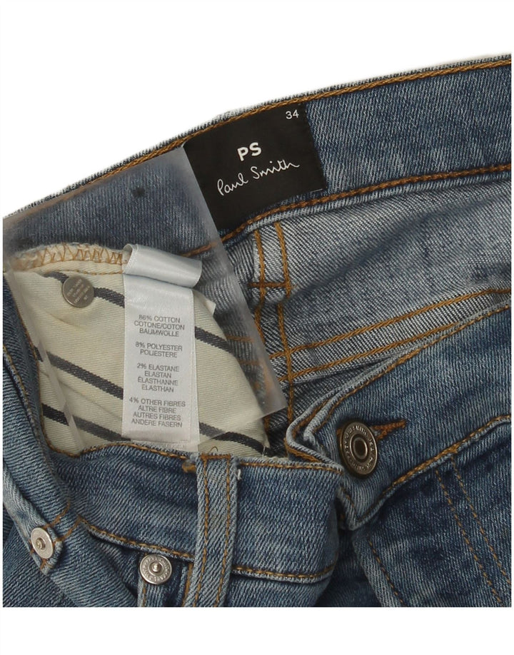 Blugi slim pentru bărbați Paul Smith L34 L33 Bumbac albastru