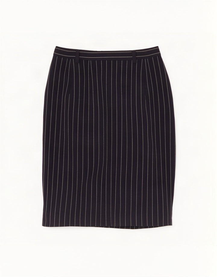Fusta midi Mondi pentru femei EU 40 Medium W28 Bleumarin Poliester cu dungi