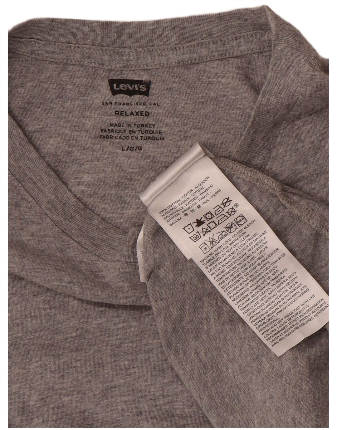 Tricou relaxat pentru bărbați Levi's Top mare din bumbac gri