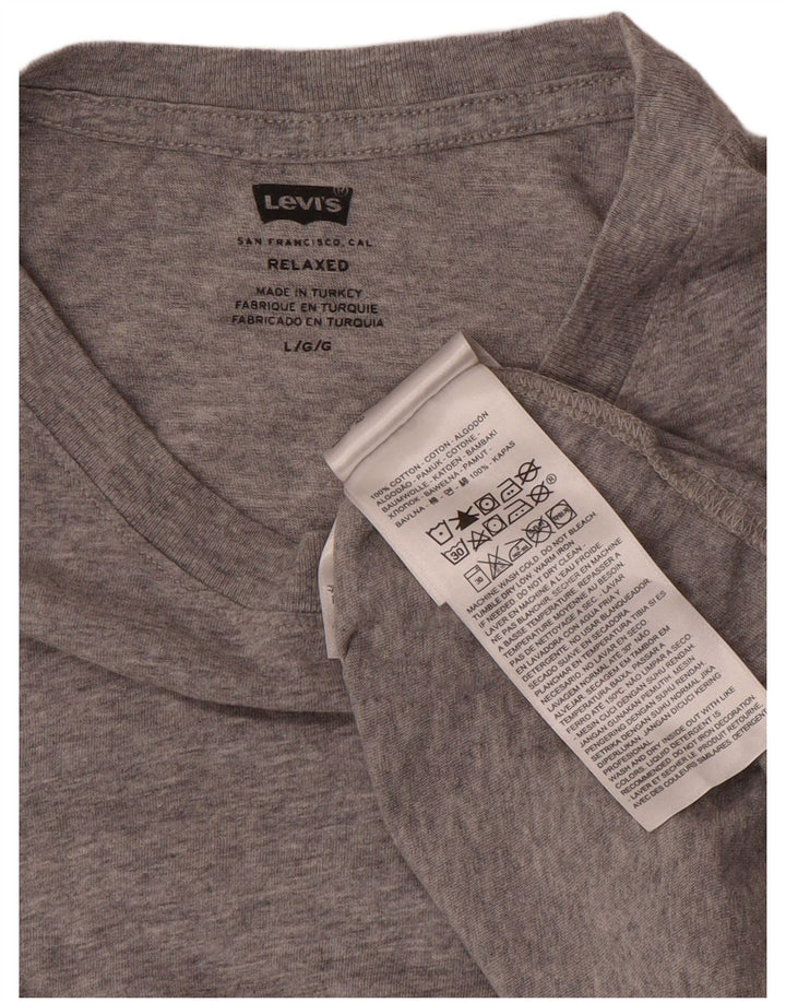 Tricou relaxat pentru bărbați Levi's Top mare din bumbac gri