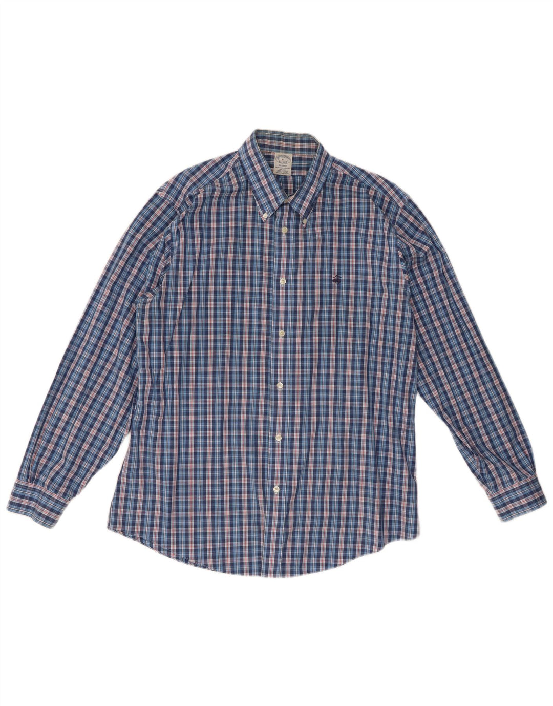 Cămașă pentru bărbați Brooks Brothers XL Blue Check Bumbac