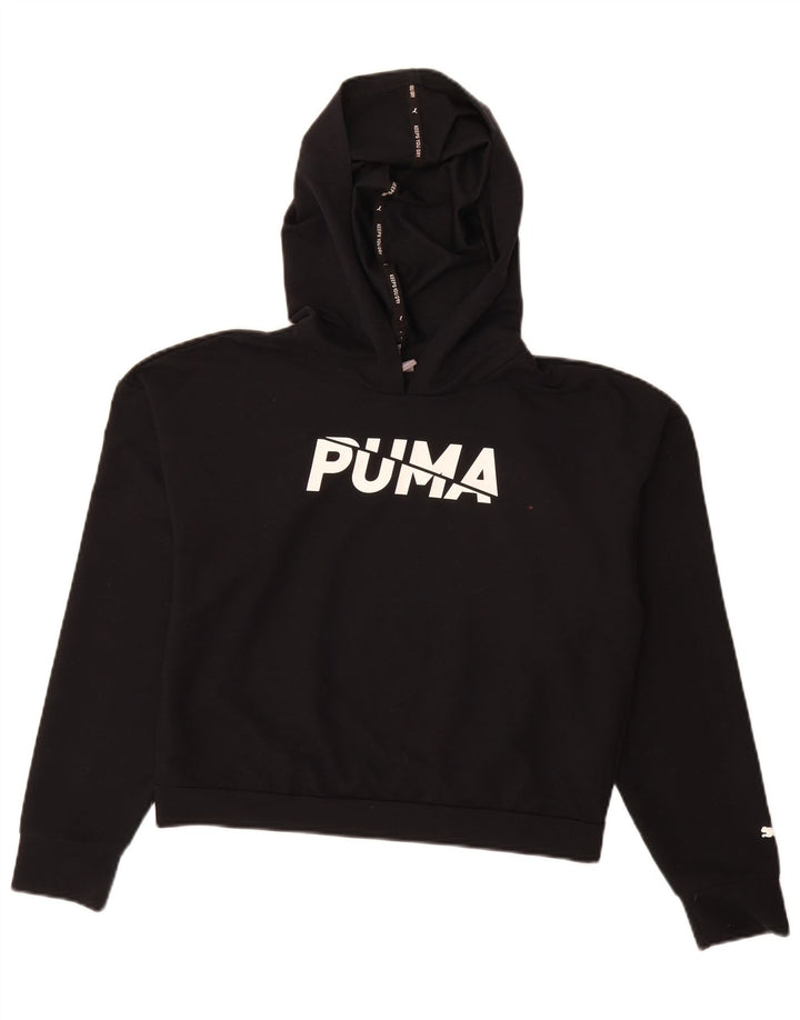 Pulover pentru femei Puma Graphic Oversized Hoodie UK 10 Poliester negru mic