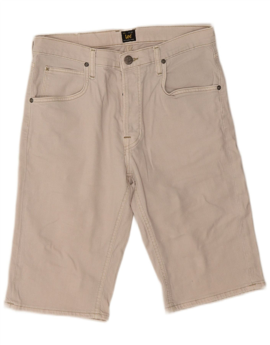 Pantaloni scurți din blugi pentru bărbați Lee W30, bumbac, bej mediu