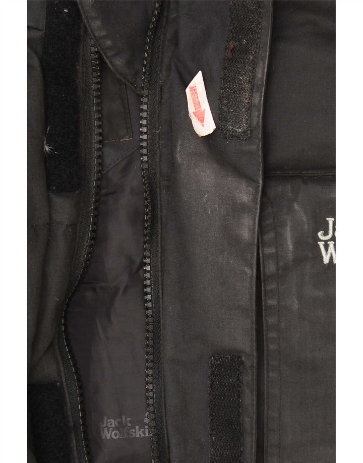 Jack Wolfskin Jachetă căptușită cu glugă pentru bărbați UK 36/38 Poliester mediu negru