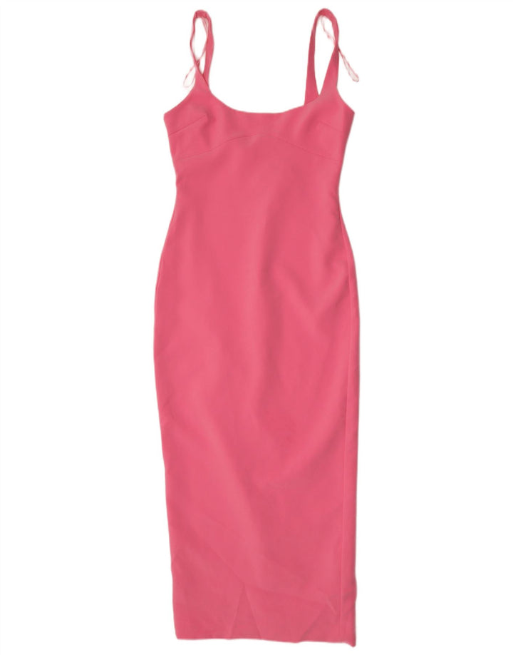 Rochie bodycon fără mâneci pentru femei Zara UK 12 poliester roz mediu