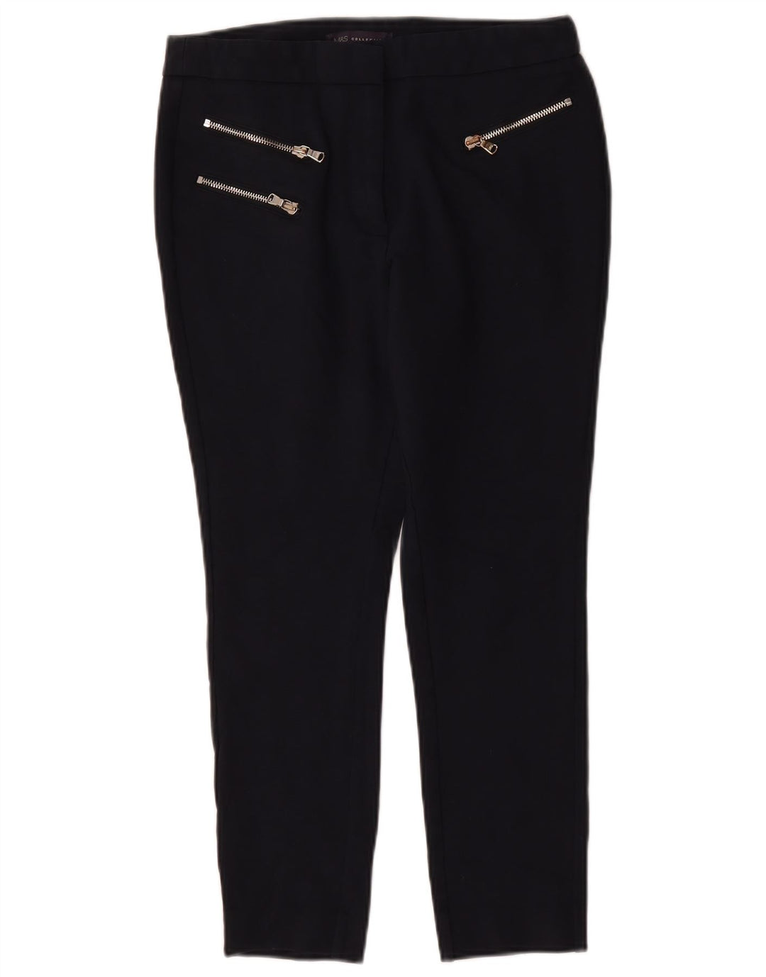 Pantaloni tăiați pentru femei Marks & Spencer UK 12 Medium W30 L25 Bleumarin