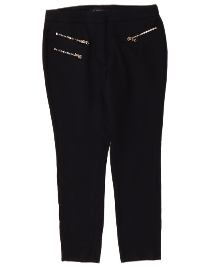 Pantaloni tăiați pentru femei Marks & Spencer UK 12 Medium W30 L25 Bleumarin
