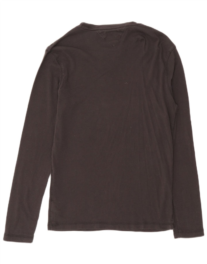 Top pentru bărbați Tommy Hilfiger cu mânecă lungă XL, bumbac gri