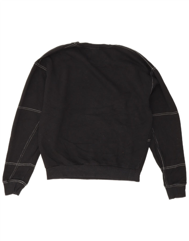 Pulover supradimensionat pentru femei Topshop UK 8 Bumbac negru mic