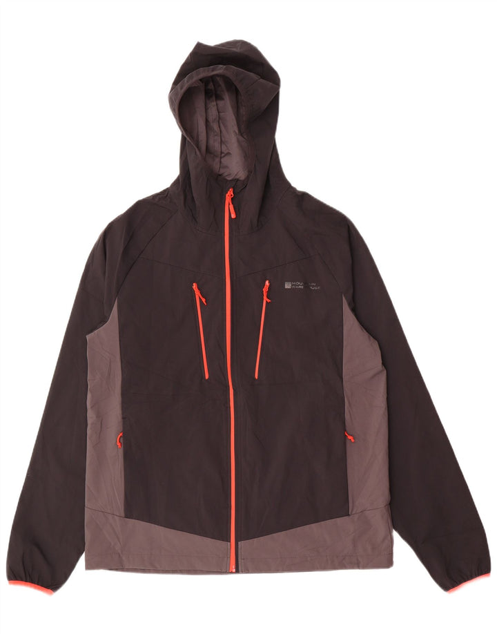 Jachetă de ploaie cu glugă pentru bărbați Mountain Warehouse UK 38 Medium Black Colorblock