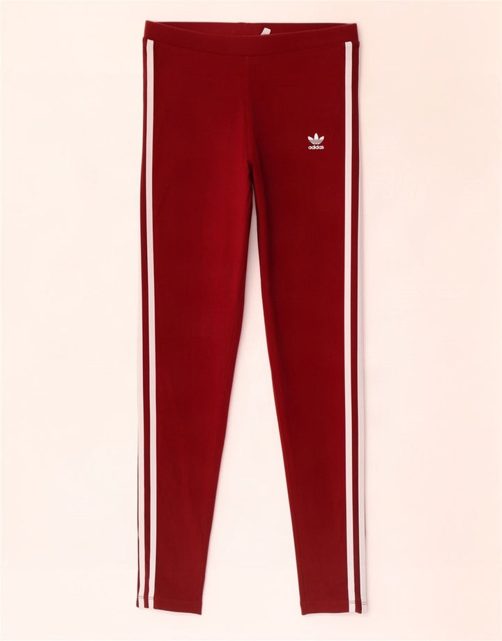 Leggings pentru femei Adidas UK 10, bumbac maro mic