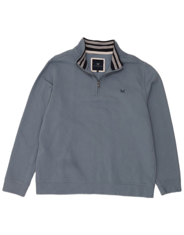 Crew Clothing Hanorac cu fermoar pentru bărbați Pulover 3XL Bumbac albastru