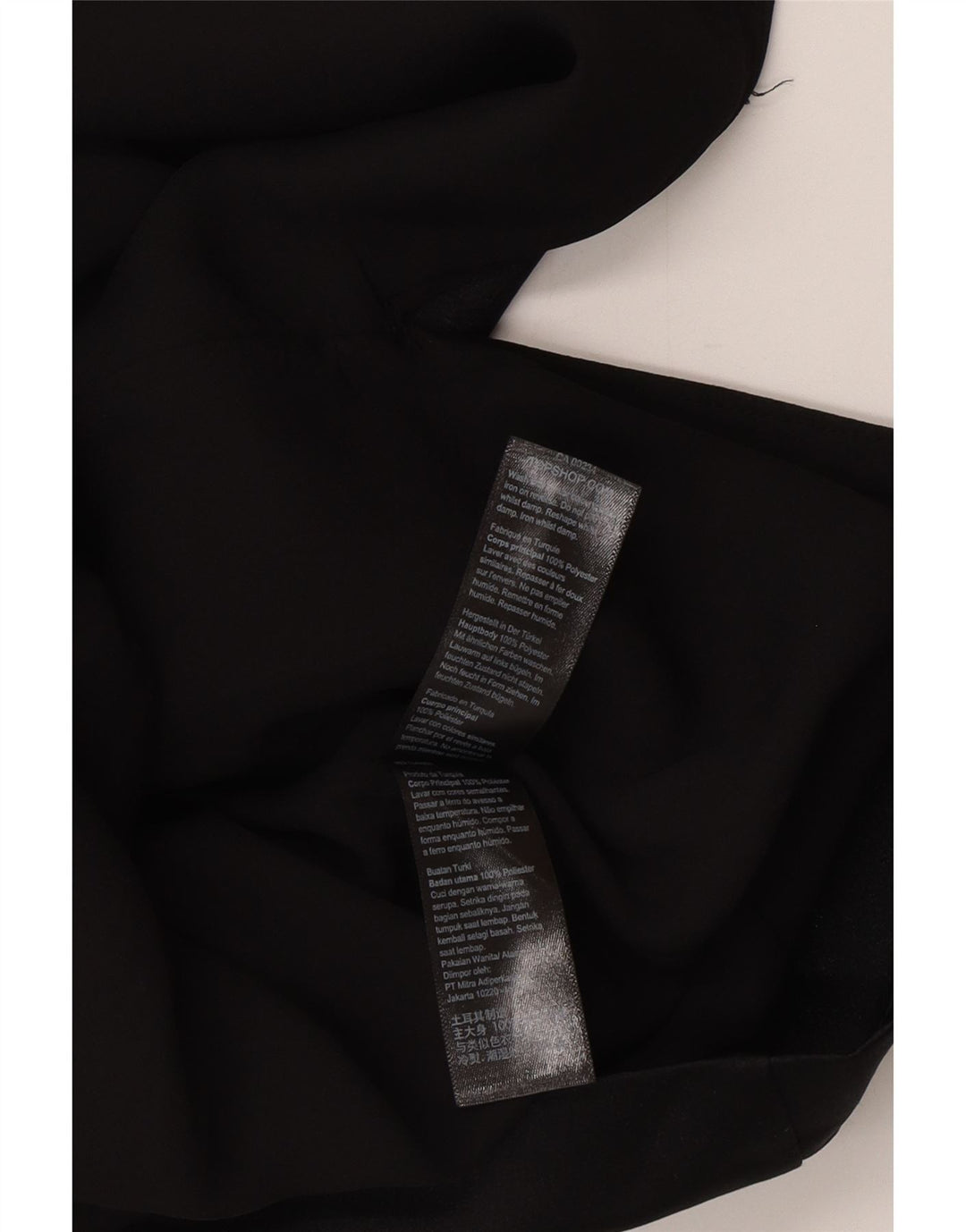 Topshop rochie mini pentru femei cu umeri scoși UK 10 Poliester negru mic