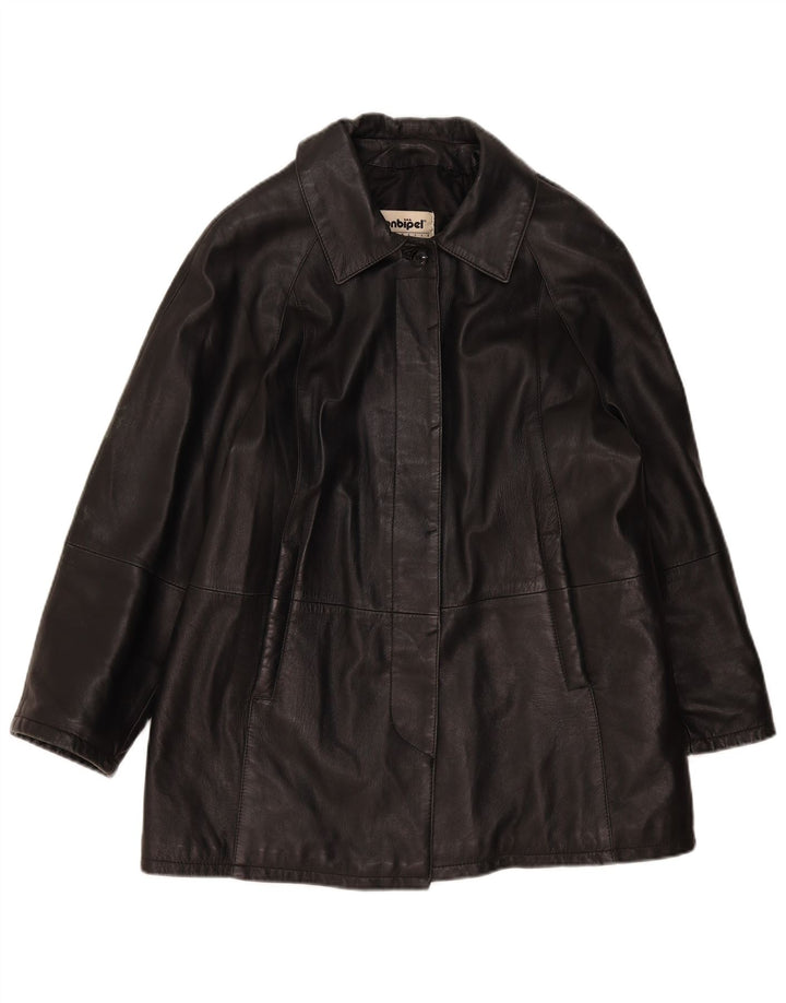 Palton din piele pentru femei Conbipel IT 44 Medium Negru