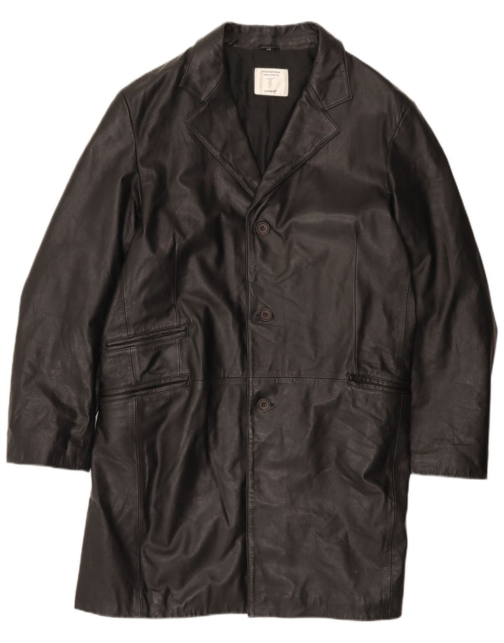 Palton din piele pentru barbati Free Heron Conbipel IT 54 XL din piele neagra