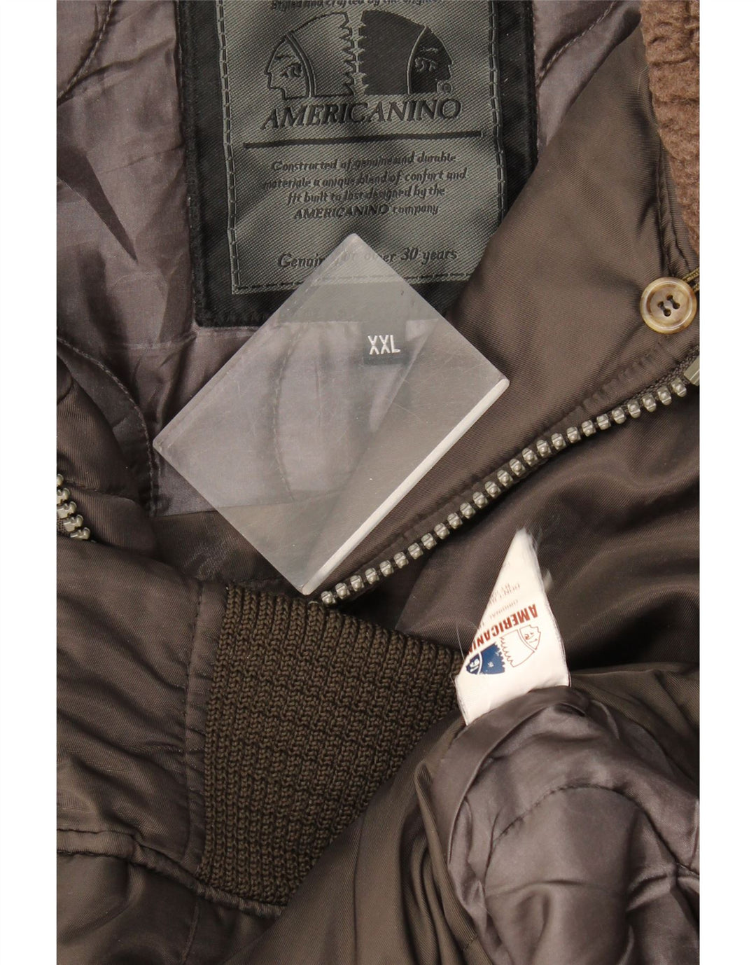 Americanino Bomber Jacket pentru bărbați UK 44 2XL Maro Nylon