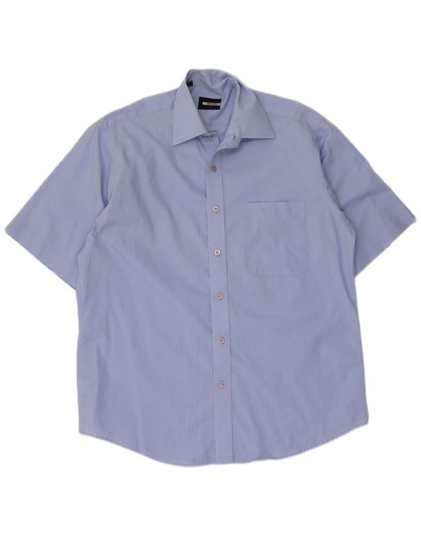 Cămașă cu mânecă scurtă pentru bărbați Pierre Cardin Mărimea 39 15 1/2 Bumbac albastru mediu