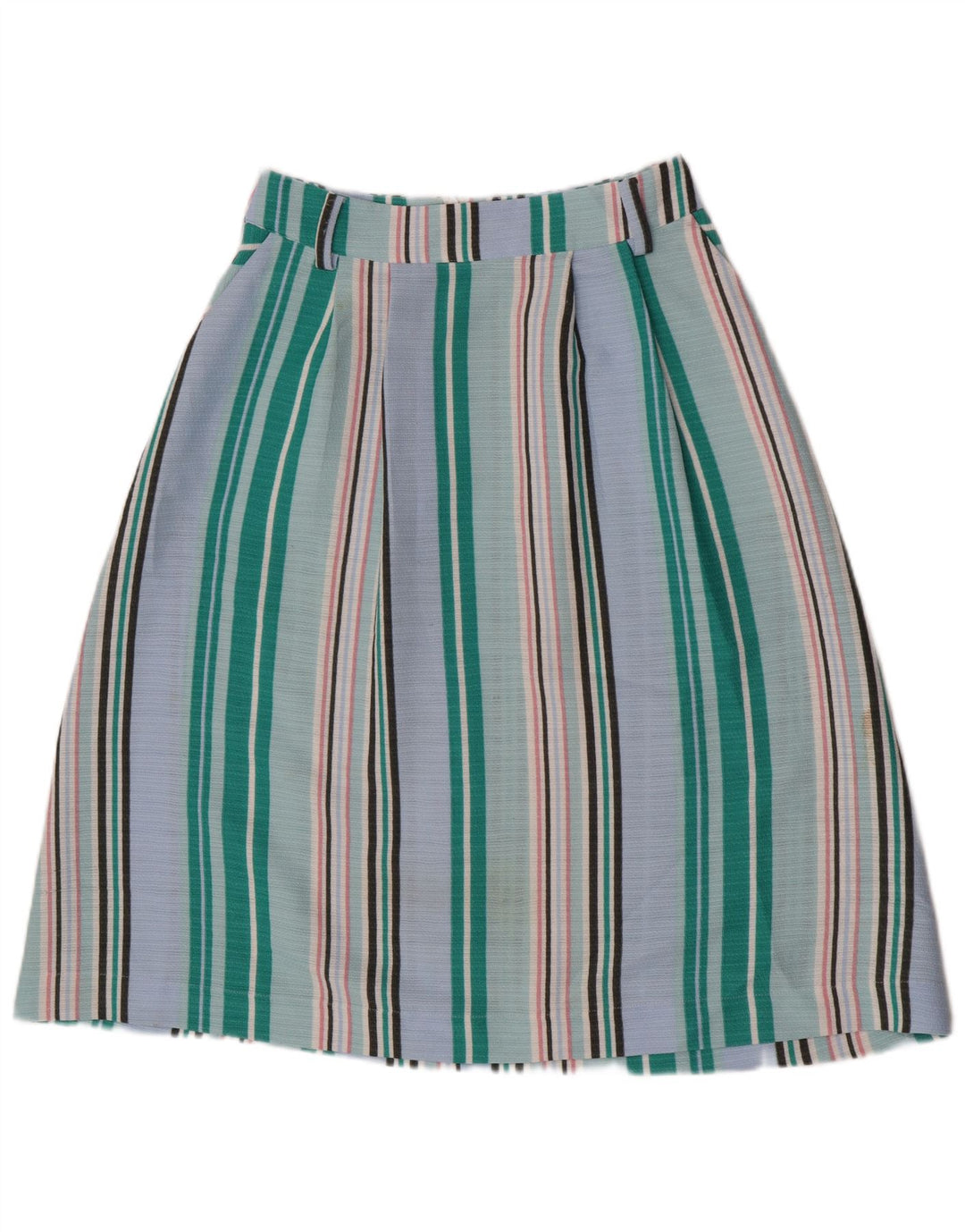 Oasis Fustă A-Line pentru femei UK 10 Small W27 Poliester cu dungi albastre