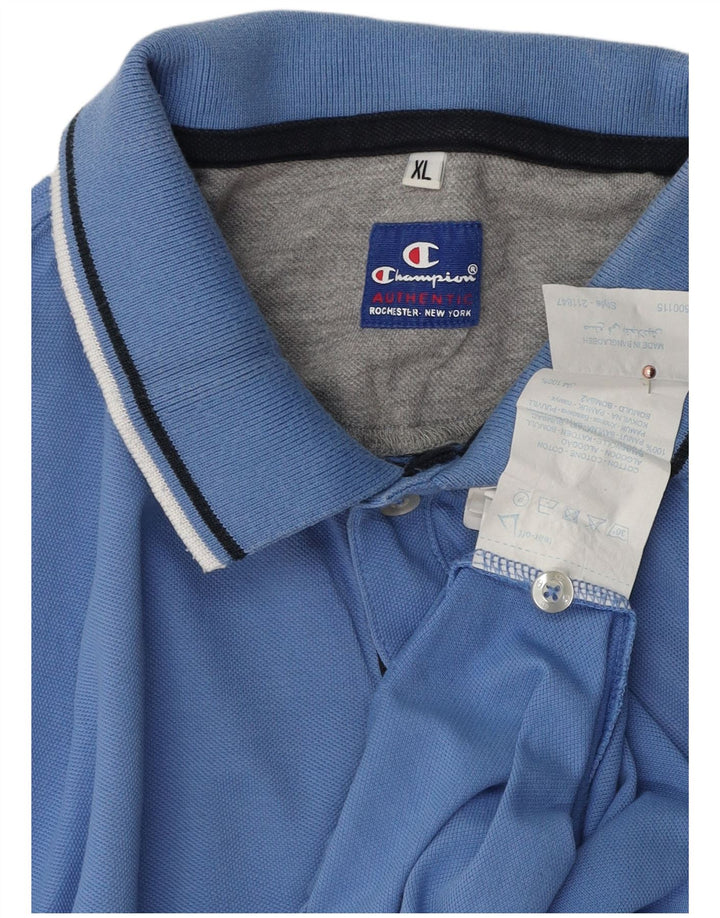 Tricou polo pentru bărbați CHAMPION XL Bumbac albastru