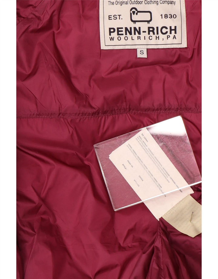 Jachetă căptușită cu glugă Woolrich Penn-Rich pentru femei UK 10, nailon roz mic
