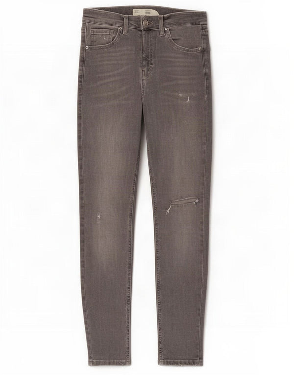 Topshop Blugi skinny distressed Jamie pentru femei W28 L26 bumbac gri